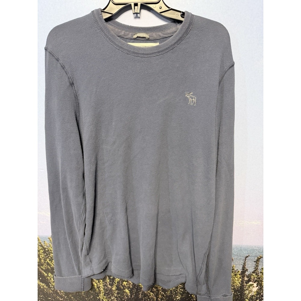 Vintage Abercrombie & Fitch Muscle Lightweight  Sweater XL Navy Long‎ Sleeve Y2K